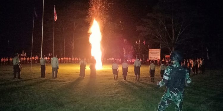 Prajurit Yonif Kala Cakti /126 Isi Jambore Pramuka di Papua