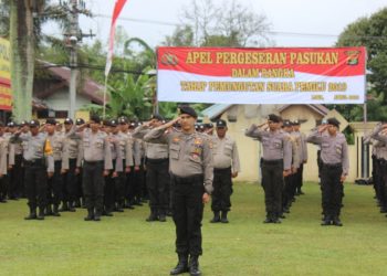 Gelar Pergeseran Pasukan di Lampung Barat, Ini Pesan Kapolres