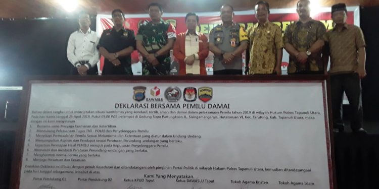 Stake Holder Taput Deklarasi Bersama Jaga Pemilu