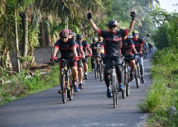 Gowes Pangdam I/BB Bersama Pamen Wujudkan Soliditas dan Kesepahaman Pelaksanaan Tugas