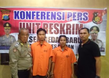 Alarm Kasir Berbunyi, Aksi Pencurian Sepasang warga Tanjung Morawa di Carefour Ketahuan