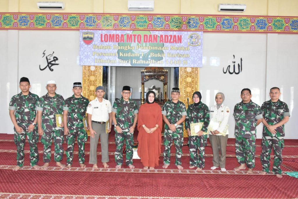 Pembinaan Mental Personel di Bulan Ramadhan Kakudam I/BB adakan Lomba MTQ dan Adzan