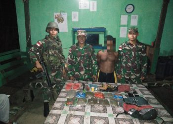 Satgas Pamtas Yonif 126/Kala Cakti Gagalkan Peredaran Ganja di Trans Papua