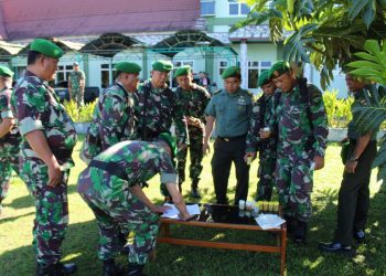 Anggota Kodim 0207/Simalungun Mendadak Ditest Urine. Hasilnya Negatif Narkoba