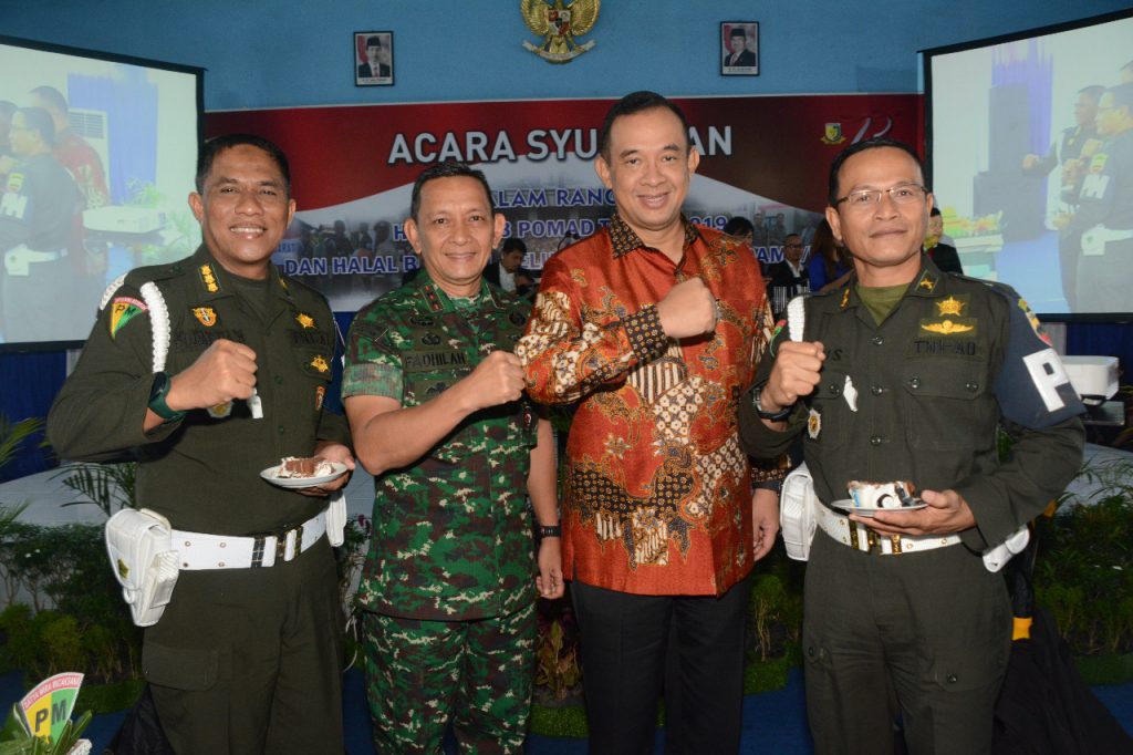 Mayjen TNI MS Fadhilah Hadiri Syukuran HUT Pomad ke-73 di Mapomdam I/BB