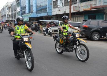 Jelang Pelantikan Presiden, Polisi dan TNI Gelar Patroli Skala Besar di Siantar