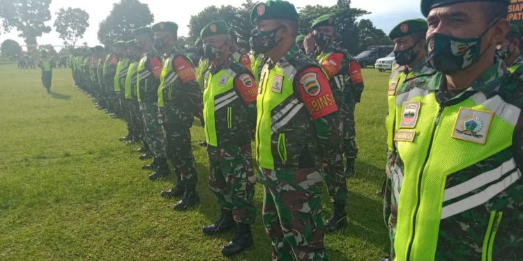 Danramil 20/Sindar Raya Pimpin Apel Gelar Pasukan Pengamanan Pilkada Serentak 2020