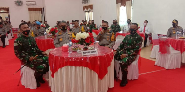 Danyon 126/Kala Cakti Sambut Kunjungan Kapolda Di Polres Labuhan Batu