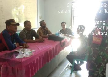 Himbau Ikuti Prokes Melalui Komsos, Personel Jajaran Kodim 0208/Asahan Ajak Warganya Cegah Covid-19