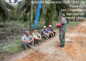 Himbau Warga Untuk Hidup Sehat Personel Kodim 0208/Asahan Di Tengah Wabah Virus Corona