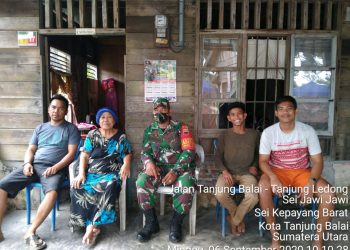 Dengan Tokoh Masyarakat Personel Jajaran Kodim 0208/Asahan Sosialisasikan Terkait New Normal