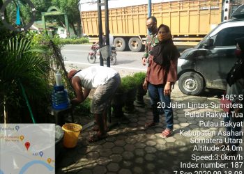 Melalui Personel Koramil 16/ Pulau Rakyat Kodim 0208/Asahan Gelar Sosialisasi Prokes
