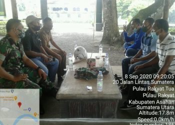 Personel Kodim 0208/Asahan Himbau Warga Waspada Terhadap Pandemi Covid-19 Dengan Menerapkan Protokol Kesehatan