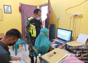 Jajaran Kodim 0208/Asahan Laksanakan Puldatater Pemutakhiran Data di Kantor Kelurahan