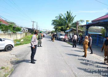Tiga Pilar Kompak Gelar Razia Masker Bersama Instansi Terkait