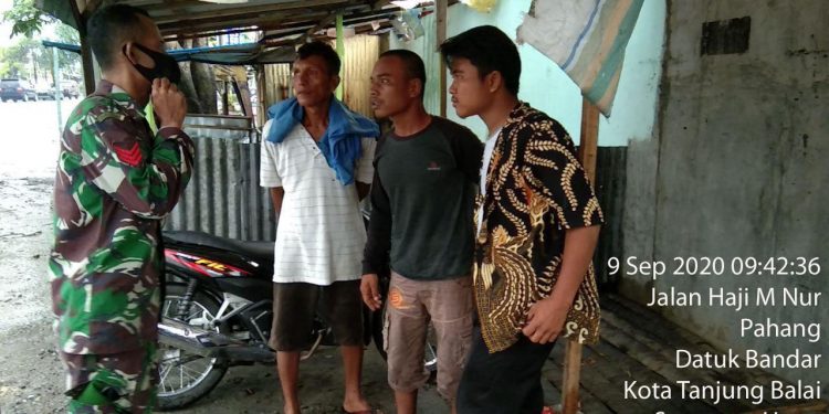 Himbau Warga Binaan, Personel Jajaran Kodim 0208/Asahan Sosialisasikan Jaga Diri Dari Covid-19 Melalui Prokes