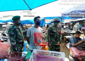 Personel Kodim 0208/Asahan Sarankan Masyarakat Selalu Terapkan New Normal