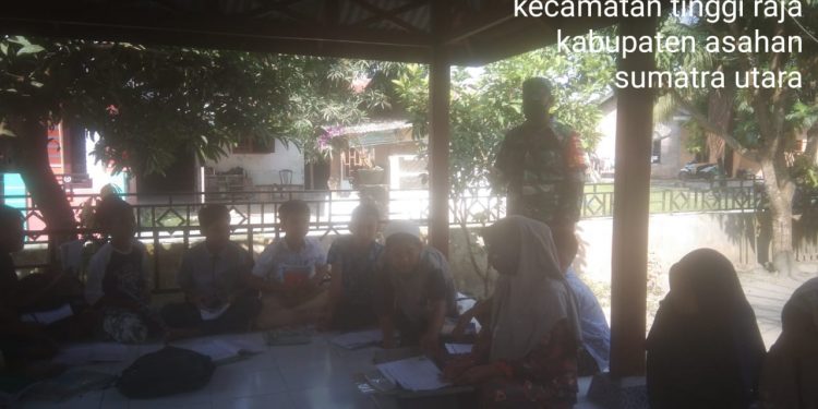 Personel Jajaran Kodim 0208/Asahan Ajak Anak-Anak Pengajian Untuk Ikuti Protokol Kesehatan