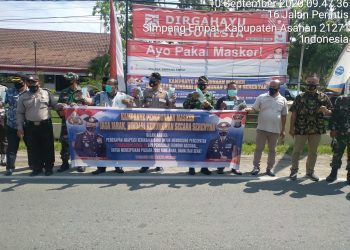 Kompak TNI-POLRI Gelar Apel Sekaligus Kampanye Penggunaan Masker