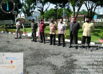 Danramil 16/Pulau Rakyat Hadiri Apel 3 Pilar Plus Dalam Rangka Kampanye Protokol Kesehatan