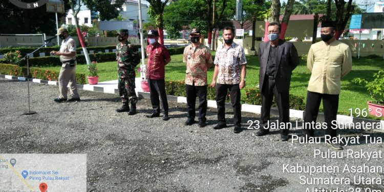 Danramil 16/Pulau Rakyat Hadiri Apel 3 Pilar Plus Dalam Rangka Kampanye Protokol Kesehatan