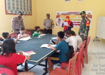Berpartisipasi Dalam Membantu Pencegahan Covid-19, Personel Kodim 0208/Asahan Di Lingkungan Pendidikan