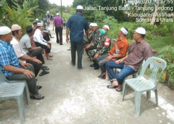 Melaksanakan Komsos Sekaligus Melayat Salah Satu Warga Binaannya Oleh Personel Jajaran Kodim 0208/Asahan