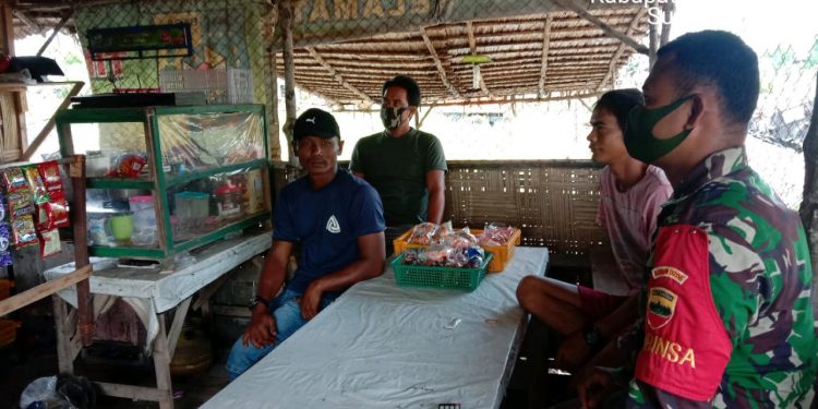 Tularkan Protokol Covid-19 Kepada Mitra Karib Oleh Personel Jajaran Kodim 0208/Asahan