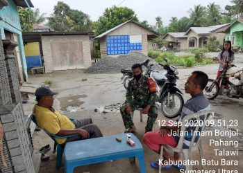 Bahas Pentingnya Masker Di Masa Pandemi Oleh Personel Jajaran Kodim 0208/Asahan