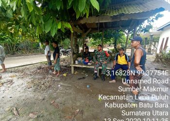 Personel Jajaran Kodim 0208/Asahan Ajak Warga Tetap Menjaga Kebersihan Lingkungan Demi Mencegah Virus Corona
