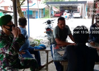 Tegakkan Protokol Kesehatan Di Pajak Delim Oleh Personel Jajaran Kodim 0208/Asahan