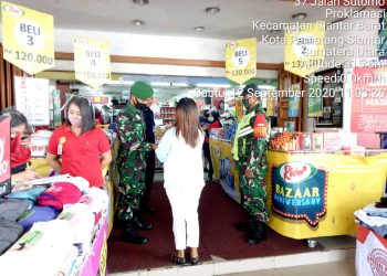 Personel Jajaran Kodim 0207/Simalungun Aktif Laksanakan Sosialisasi Penegakan Disiplin Protokol Kesehatan