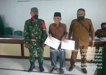 Turut Andil Dalam Pengawasan Penyaluran BLT Dana Desa Oleh Personel Kodim 0208/Asahan