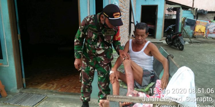 Sambangi Warga Binaannya Yang Sedang Sakit Oleh Personel Jajaran Kodim 0208/Asahan