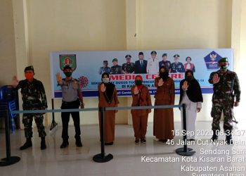 Personel Kodim 0208/Asahan Laksanakan Monitoring Di Posko Covid-19 Di Gedung Granasda
