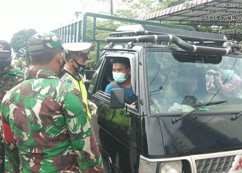 Personel Jajaran Kodim 0208/Asahan Menggelar Operasi Yustisi Bersama Instansi Terkait