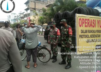 Pengadaan Ops Yustisi Oleh Personel Kodim 0208/Asahan Bersama Pers Polsek Kota Kisaran