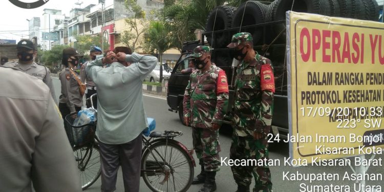 Pengadaan Ops Yustisi Oleh Personel Kodim 0208/Asahan Bersama Pers Polsek Kota Kisaran