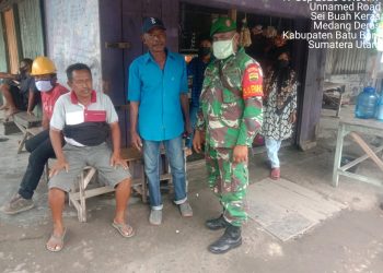 Personel Kodim 0208/Asahan Jadikan Komsos Sebagai Wadah Untuk Sebarkan Protokol Kesehatan