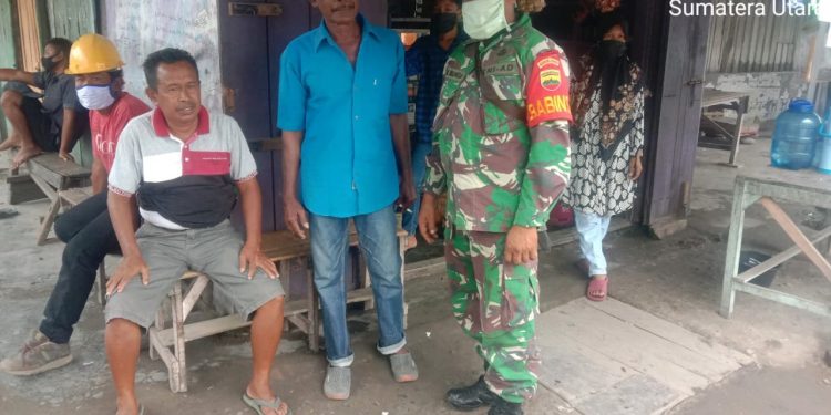Personel Kodim 0208/Asahan Jadikan Komsos Sebagai Wadah Untuk Sebarkan Protokol Kesehatan