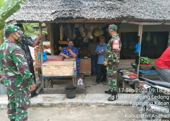 Kembali Adakan Komunikasi Sosial Personel Kodim 0208/Asahan Terkait Pencegahan Virus Corona