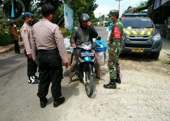 Turut Berpartisipasi , Personel Kodim 0208/Asahan Dalam Operasi Yustisi Mobile