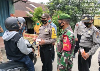 Kembali Jalankan Operasi Yustisi Antisipasi Covid-19 Oleh Personel Jajaran Kodim 0208/Asahan