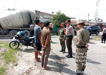 Personel Jajaran Kodim 0208/Asahan Tegas Menyikapi Masyarakat Yang Tidak Memakai Masker