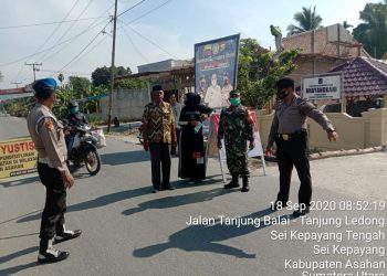 Kodim 0208/Asahan Dukung Penuh Operasi Yustisi Dalam Memutus Rantai Penyebaran Covid-19