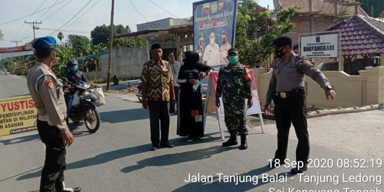 Kodim 0208/Asahan Dukung Penuh Operasi Yustisi Dalam Memutus Rantai Penyebaran Covid-19