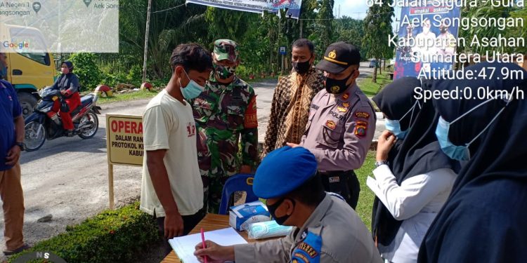 Pelaksanaan Operasi Penertiban Pemakaian Makser di Kecamatan Aek Songsongan
