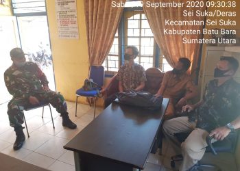 Pengarahan Protokol Covid 19 Kantor Desa Sei Suka Deras Oleh Personel Jajaran Kodim 0208/Asahan