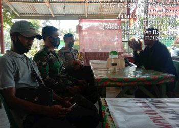 Personel Jajaran Kodim 0208/Asahan Menyarankan Agar Diaktifkannya Siskamling Untuk Keamanan Bersama