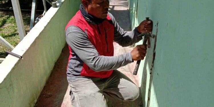Mampu Berperan Sebagai Tukang di Rumah Dinas Oleh Personel Jajaran Kodim 0207/Simalungun